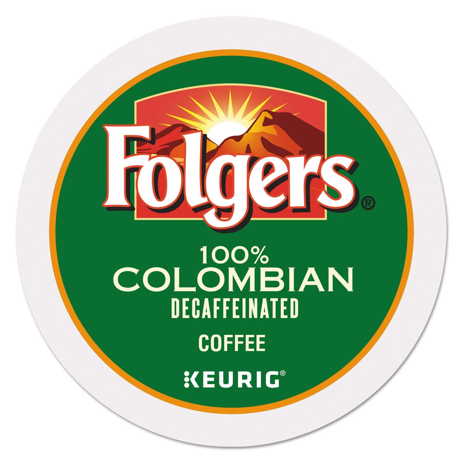 Folgers 100% Colombian Decaf K-Cup Pods for Keurig, 96 Count, Single Serve Coffee Pods