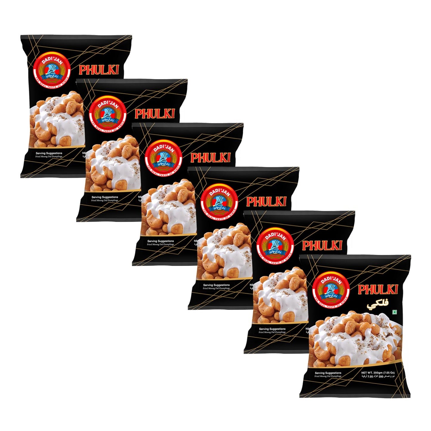 Dadi Jan Phulki 200g (7.05oz) | Pack of 6 | Delicious & Traditional | Perfect Snacks for Kids & Adults | Halal & Suitable for Ve