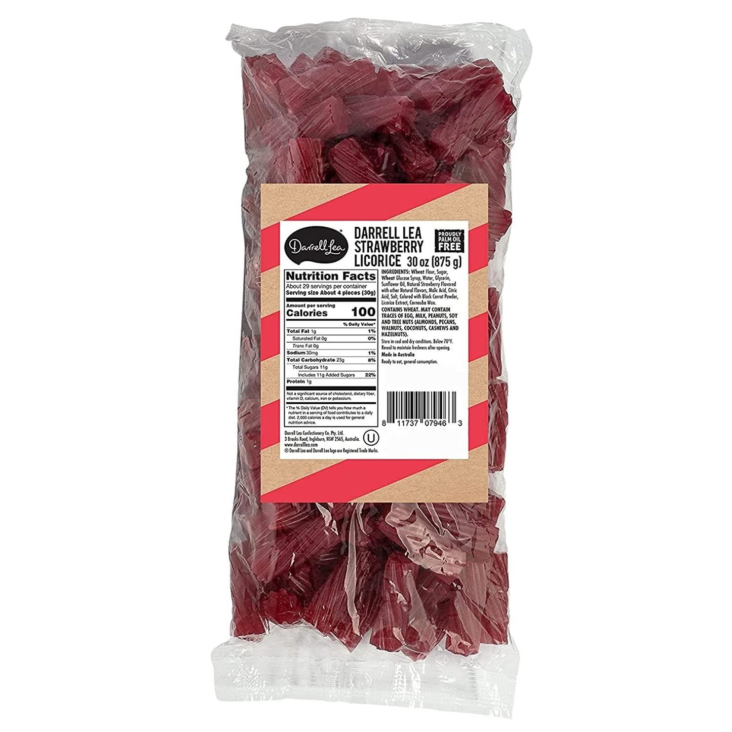 Darrell Lea Bulk Australian Licorice, Non-GMO, No Palm Oil, No High Fructose Corn Syrup, Soft & Chewy Licorice Candy, Made in Au
