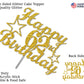 62 Birthday Cake Topper Gold Glitter, Party Decoration Ideas, Premium Quality, Sturdy Doubled Sided Glitter, Acrylic Stick. Made