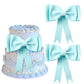 YCTHUNFISH 2 Pack Pink Bow Cake Topper Kit for Birthday, Baby Shower, Wedding Decorations, Oversized EVA Foam Bows
