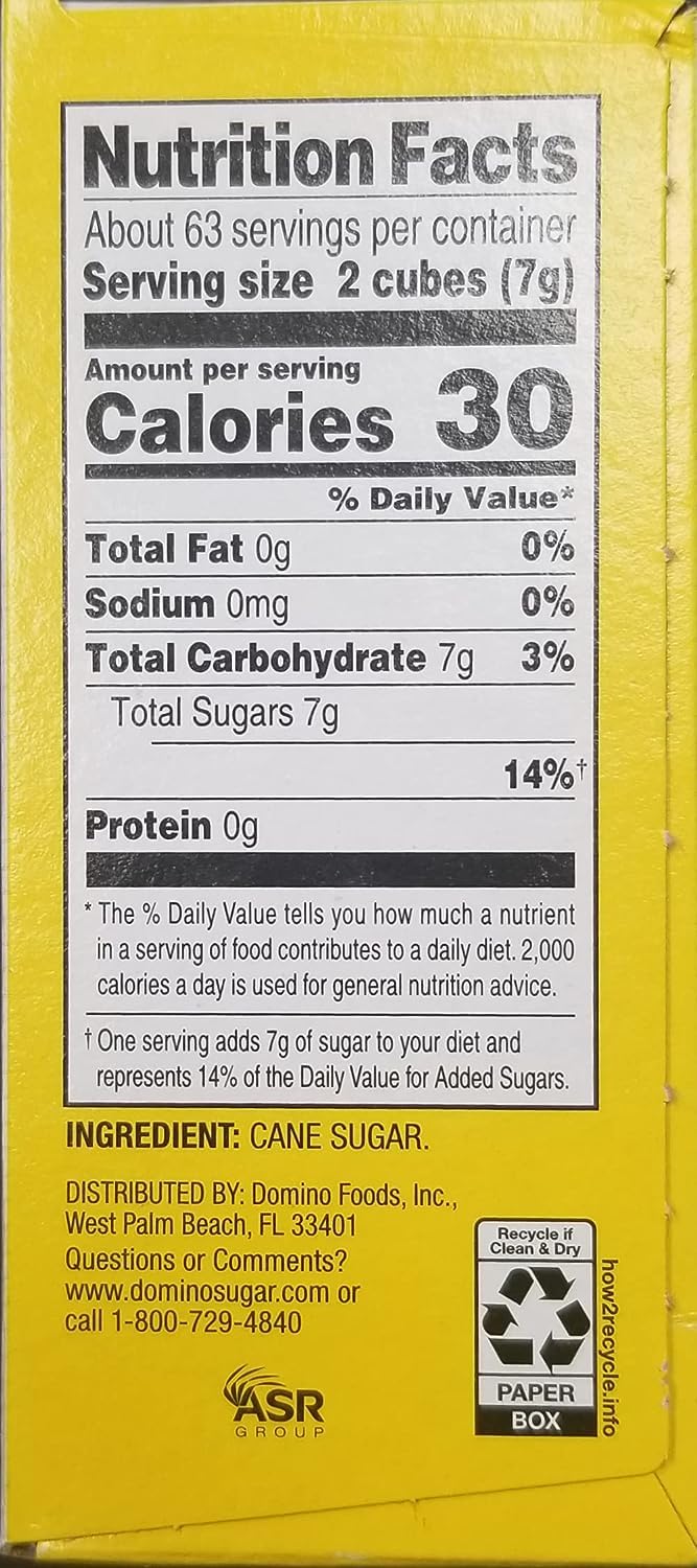 Domino Sugar Cube Dots - 1-Pound Pack of 12, Convenient for Beverages and Desserts, Model 82067