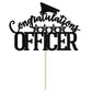 Congrats Officer 2025 Cake Topper, Officer Graduation Party Decorations, Officer Cake Decor 2025, Police College School Graduati