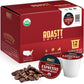Roastt Coffee Organic Espresso Pods for Keurig, Medium Dark Roast, 12 Count