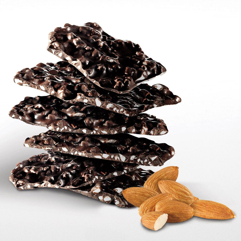 Barkthins Snacking Dark Chocolate, Almond With Sea Salt, 10 Ounce (Pack Of 9)