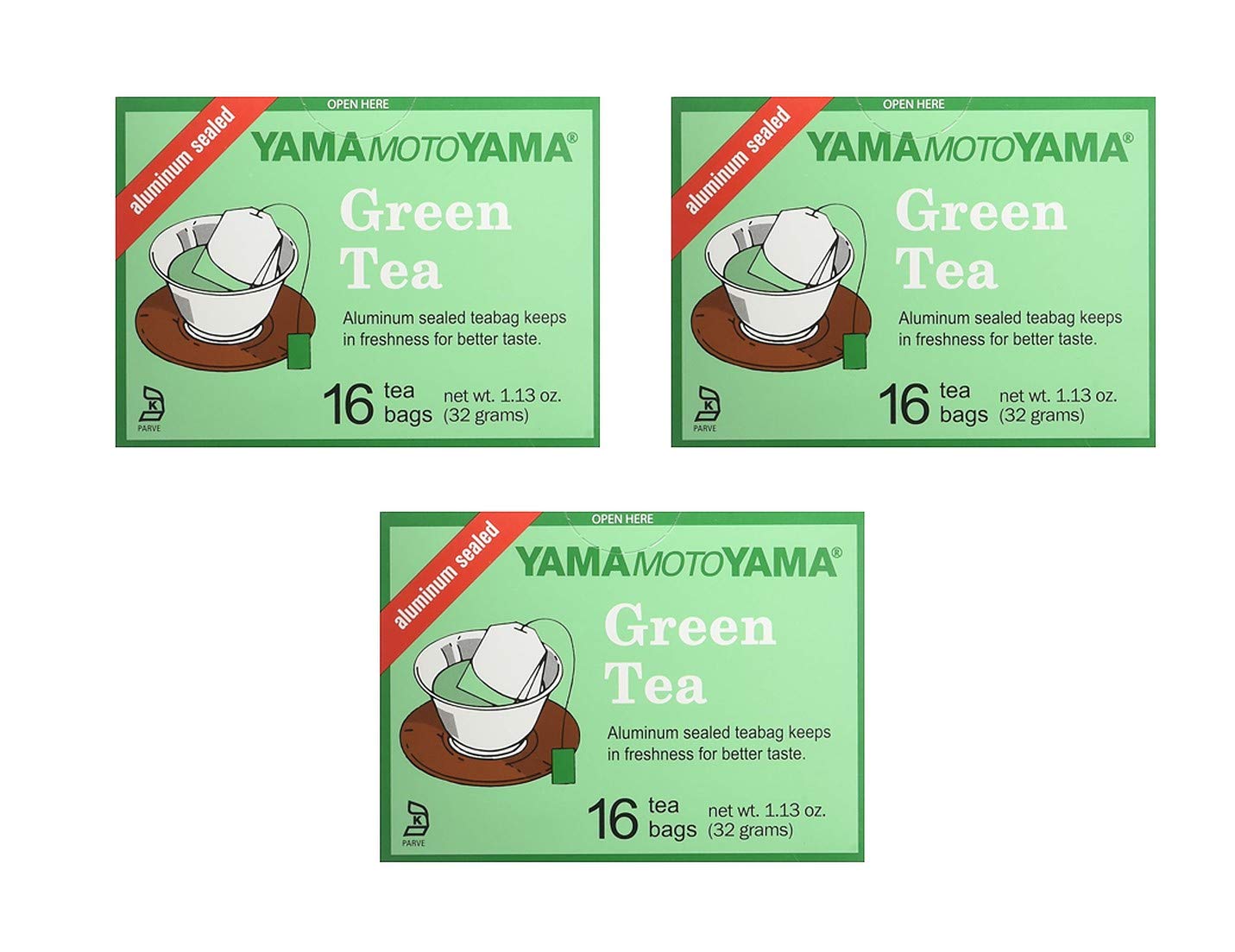 Yamamotoyama Green Tea (3 Pack, Total Of 3.36Oz)