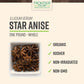 Frontier Co-op Organic Whole Star Anise 1lb - Dried Whole Star Anise Pods