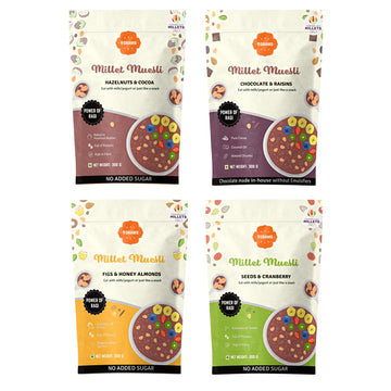 9Grams Millet Muesli | 100% Natural | With Ragi Millets | 8G Protein | Healthy Breakfast Without Added Sugar Or Preservatives (T