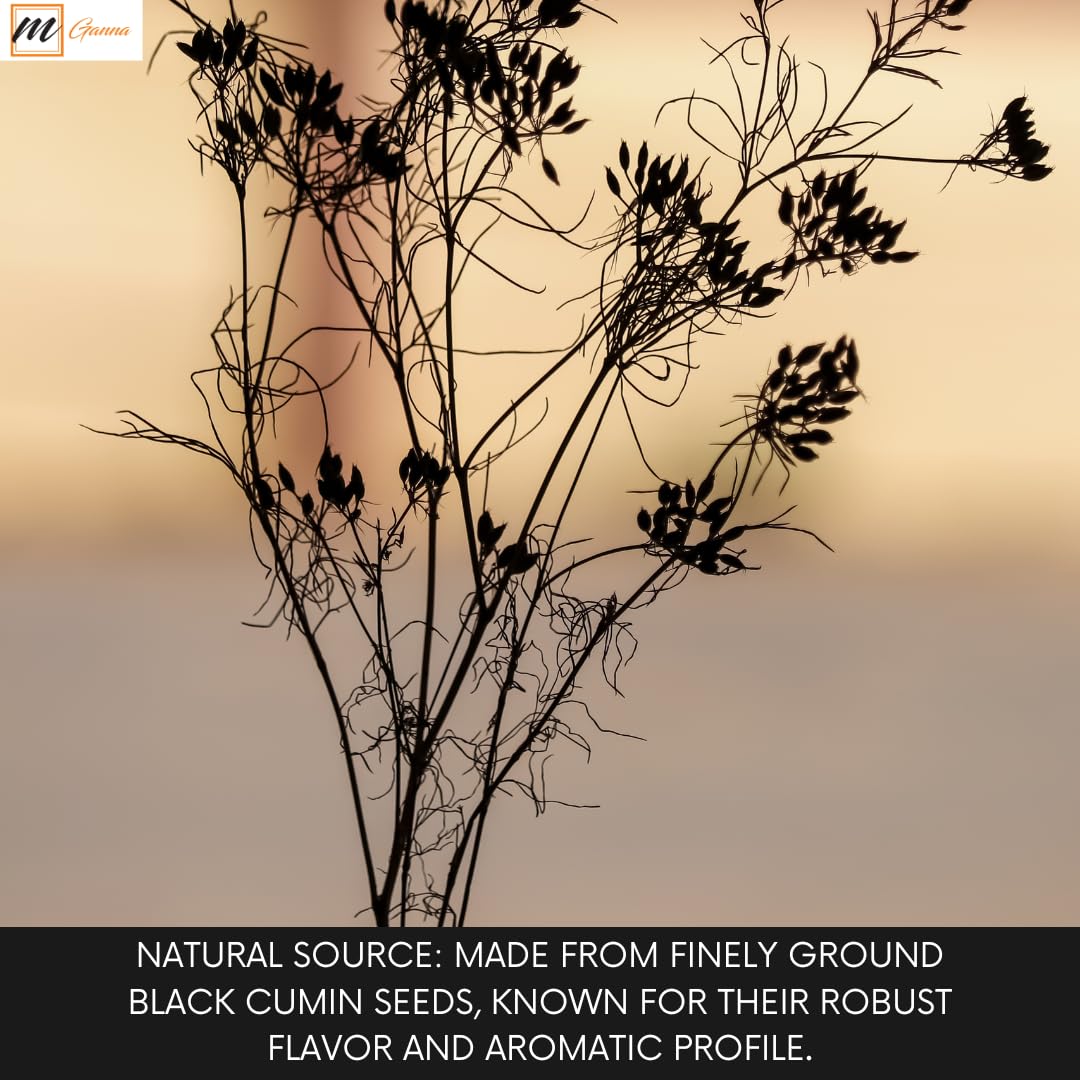 Mganna Dry Black Cumin Seeds/Kalonji/Nigella Sativa Powder - 100% Pure And Natural 0.22 Lbs / 100 Gms