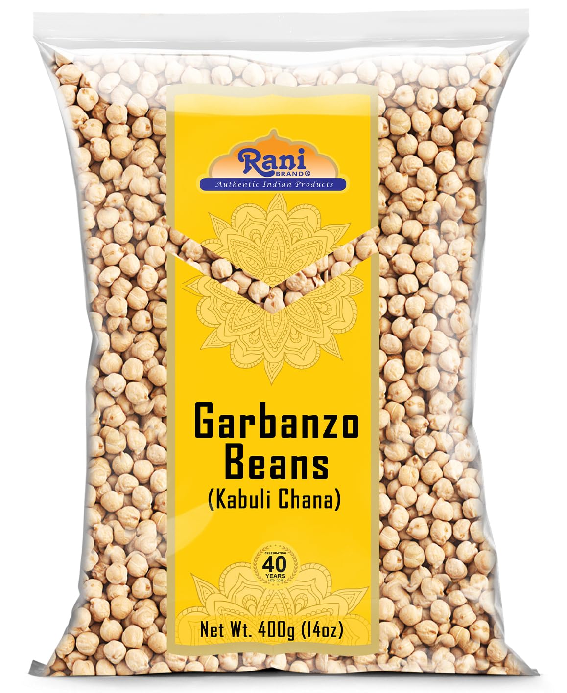 Rani Garbanzo Beans (Kabuli Chana) 14oz (400g) ~ All Natural | Vegan | Gluten Friendly | NON-GMO | Kosher | Indian Origin