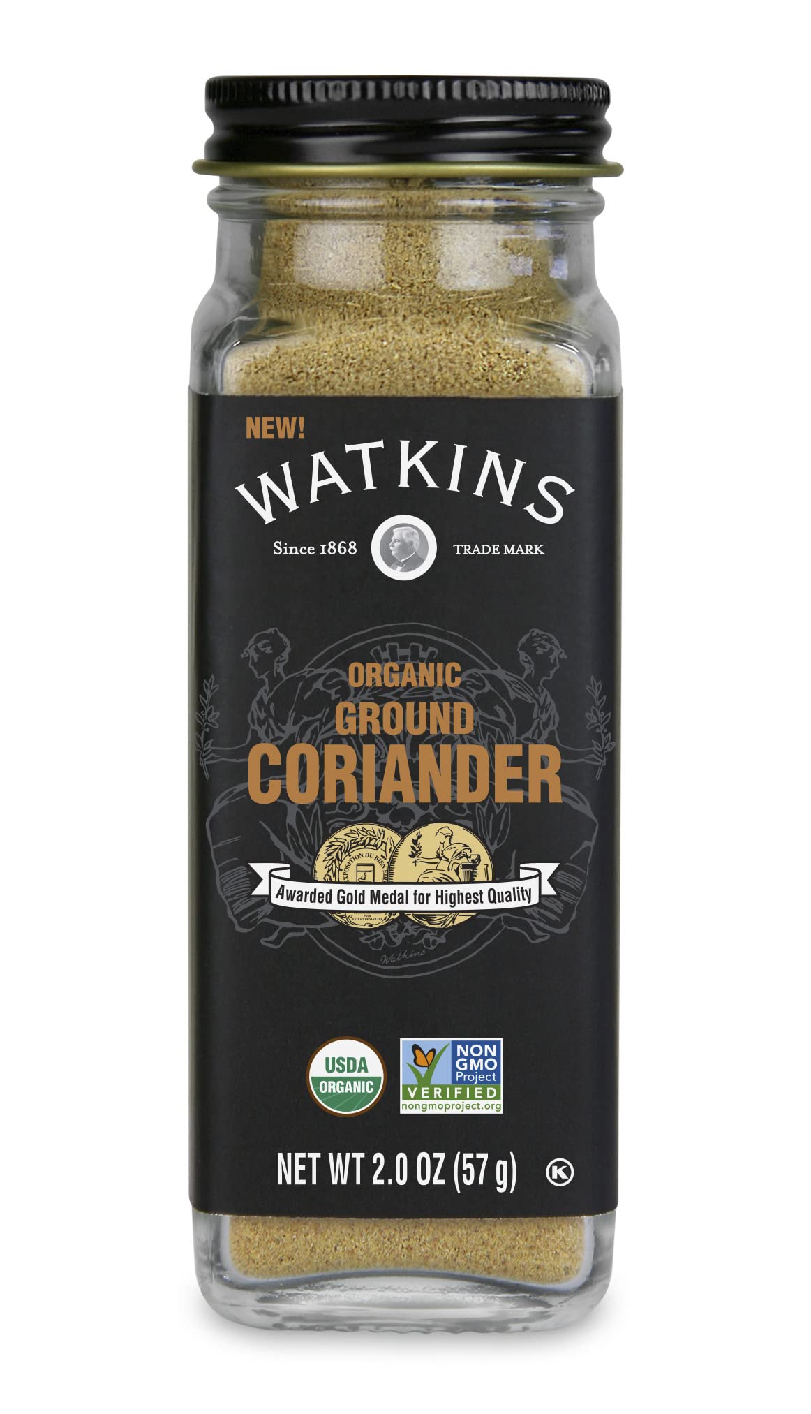 Watkins Organic Ground Coriander, 2 Oz, 1 Count, As Shown