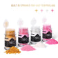 Cobakey Edible Glitter for Cocktails, 4g Pink Glimmer Powder, Food Grade Metallic Coloring, 4 Color Set