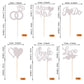 YCTHUNFISH 36 Pack Bridal Shower Cupcake Toppers, Glitter Diamond Ring, Card Stock, Silver