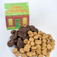 Christmas Cookie House Gift Box With 2 Cookie Flavors Inside By Send A Cake – Hot Chocolate & Snickerdoodle Sugar Cookies – Festive Holiday Gift For Women, Men, Sister, Mom, Dad, Best Friend, Mature-Themeds, Kids