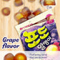 Fruit Peelable Candy - Grape Flavor 67G X 4Pack (268G/9.46Oz) Jelly Filled Gummies, Gluten Free Individually Wrapped Korean Snac