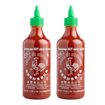 Sriracha Hot Chili Sauce, 17 oz (Pack of 2) | Authentic Spicy Sauce for Dipping, Noodles, Stir-Fries & Marinades