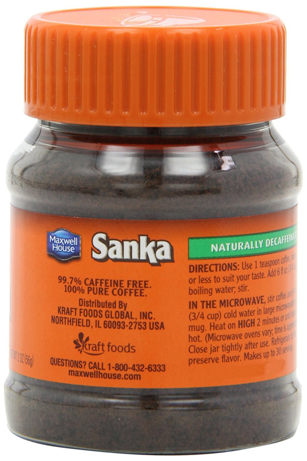 SANKA Decaf Instant Coffee - 12 Pack, 2 oz Jars, Model 00043000793329