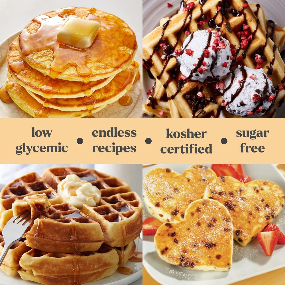 Keto Pancake & Waffle Mix - Keto And Gluten Free Pancake And Waffle Mix - 0G Net Carbs - Sweetened With Allulose - No Erythritol