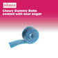 DOUzzle Back To School Sour Belts Chewy Candy Strips Blue Raspberry (4 OZ - 1 Pack) Goodie Bag Stuffer, Pinata Filler - Kosher P
