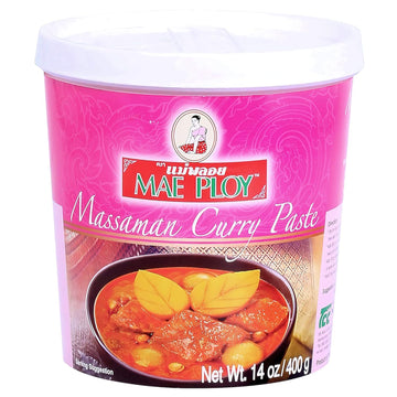 Mae Ploy Massaman Curry Paste, Authentic Thai Masaman Curry Paste For Thai Curries And Other Dishes, Aromatic Blend Of Herbs, Sp