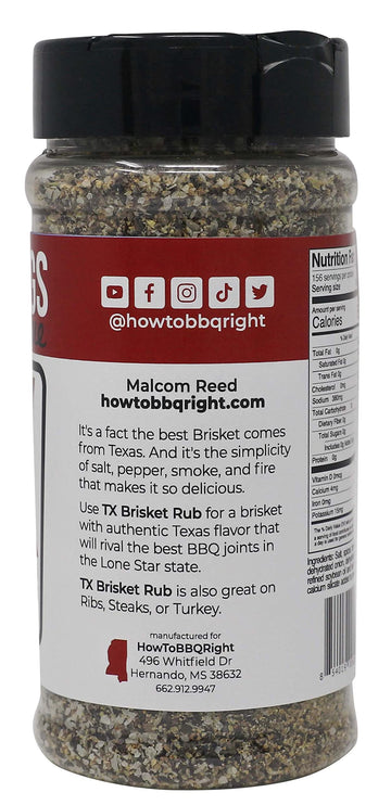Killer Hogs Bbq Tx Brisket Rub Pack Of 2 Bottles | Championship Bbq And Grill Seasoning For Texas Brisket | Great On Brisket, Ri