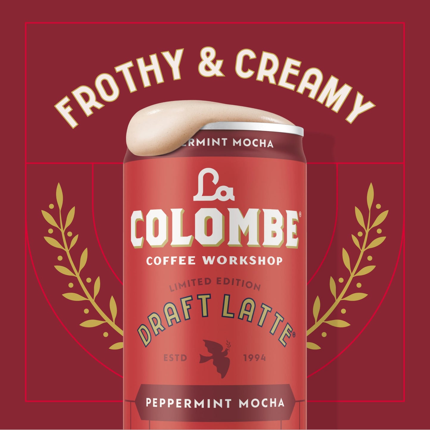La Colombe Peppermint Mocha Draft Latte - 9 Fluid Ounce  4 Count - Cold-Pressed Espresso And Frothed Milk + Peppermint And Dark Chocolate - Made With Real Ingredients - Grab And Go Coffee