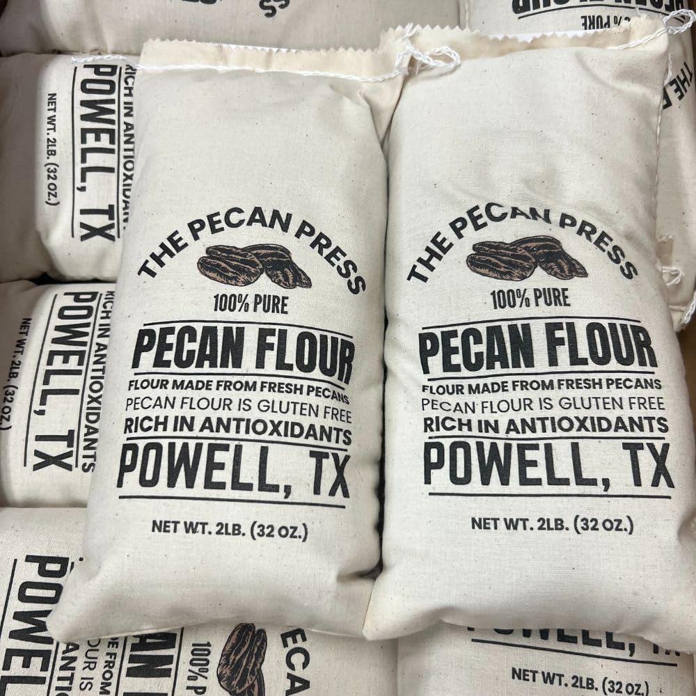 The Pecan Press 100% Pure Pecan Flour, Gluten-Free, Finely Ground, 2LB Bag