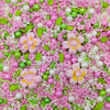 Eastron Pink Flowers Sprinkles Edible Flowers for Cake Decorating White Pink Sugar Pearls Spring Confetti Sprinkles for Cupcakes