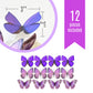 Sugar Robot Edible Butterflies - Large Cake & Cupcake Toppers, 3 inches, Purple, Made in USA