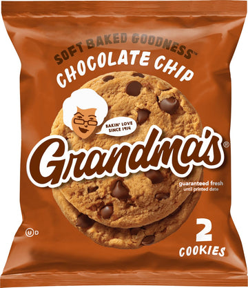 Grandma'S Cookies, Chocolate Chip, (Pack Of 12) Bundled By Superdeals, 2.50 Oz Bag, With Mystery Gift