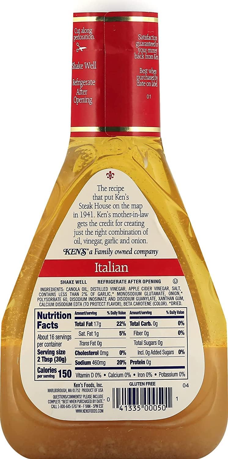 Kens Steak House Italian Dressing & Marinade, Sweet Baby Rays BBQ Sauce Variety Pack, 34.5 Fl Oz