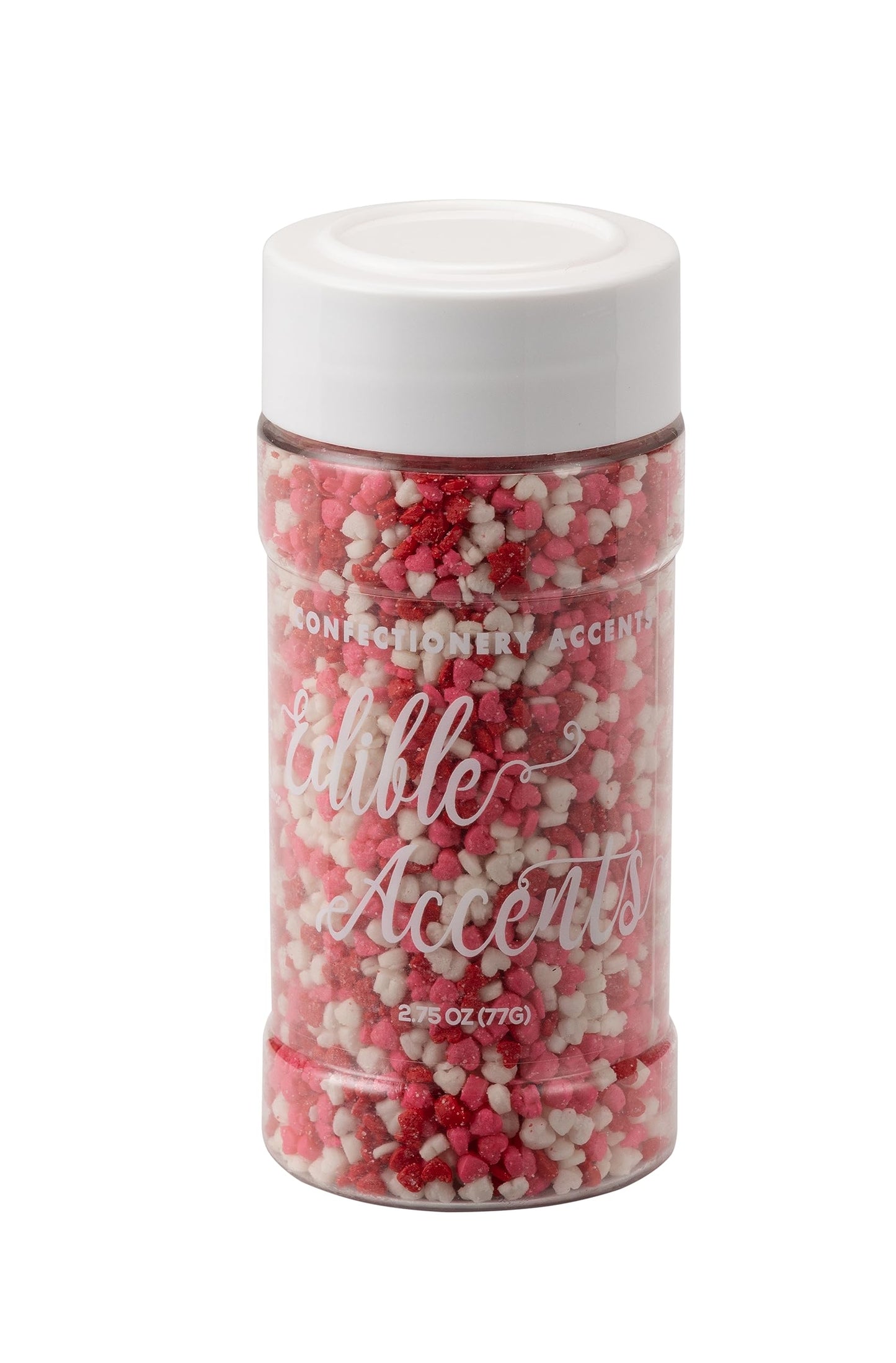EDIBLE ACCENTS MINI HEARTS - Confectionery Accents, Gluten Free, Egg Free, Nuts Free, Kosher, Fancy Sprinkles Medley Mix, For Ba