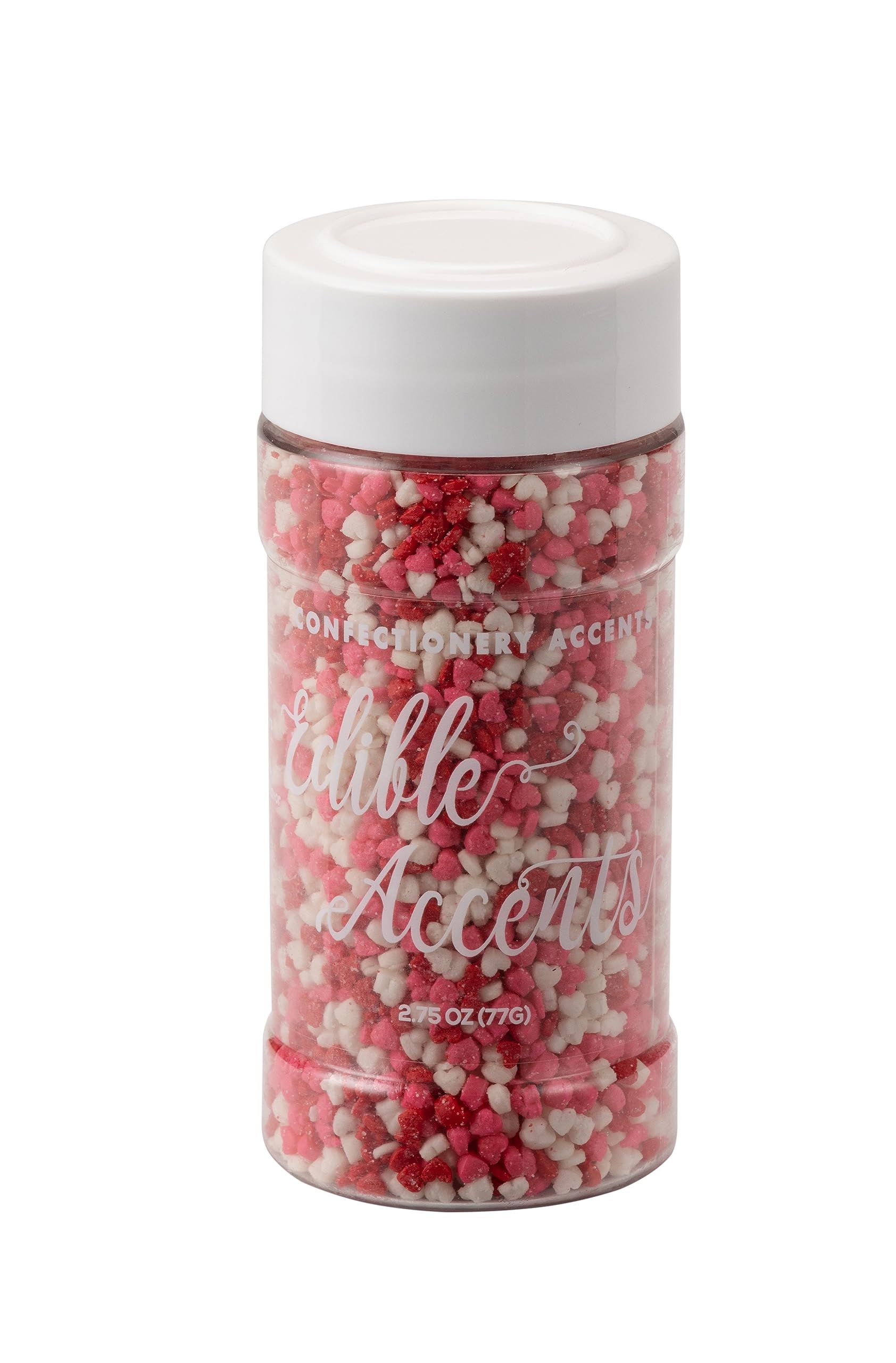 EDIBLE ACCENTS MINI HEARTS - Confectionery Accents, Gluten Free, Egg Free, Nuts Free, Kosher, Fancy Sprinkles Medley Mix, For Ba