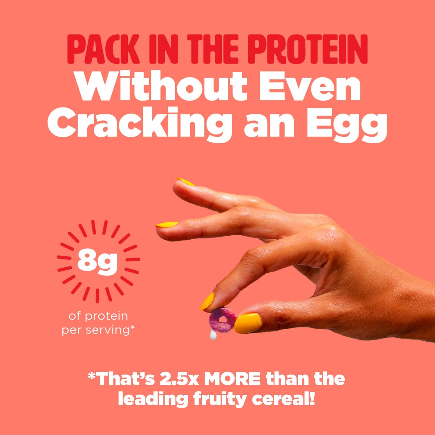 Plant-Based And Vegan Breakfast Cereal By Three Wishes - Fruity, 6 Pack - More Protein And Less Sugar Snack - Gluten-Free, Grain