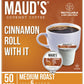 Maud'S Cinnamon Roll Flavored Coffee Pods, 50 Ct | Cinnamon Roll With It Flavor | 100% Arabica Medium Roast Coffee | Solar Energ