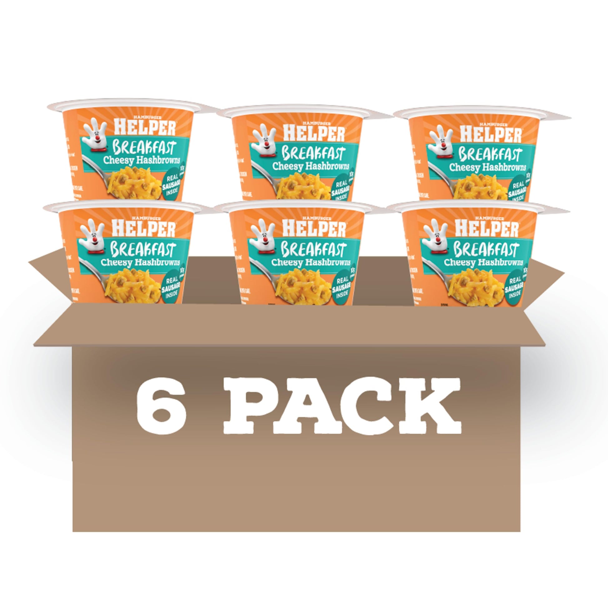Hamburger Helper BREAKFAST Cheesy Hashbrowns Microwave Cup  2.3 oz (Pack of 6)
