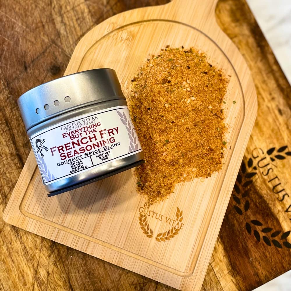 Gustus Vitae Everything But The French Fry Seasoning, Gourmet Spice Mix, 2.2 oz, All Natural, Non-GMO, No MSG, Magnetic Tin