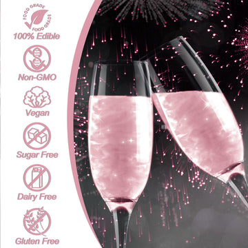 Edible Glitter - Light Pink Luster Dust Edible For Drinks Cakes, Food Grade Cake Decorating Shimmering Glitter, Sprinkle Powder