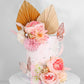 22 Pcs Boho Cake Topper Flower Cake Toppers Flower Palm Leaves Faux Flowers Butterfly Balls Butterfly Cake Topper Decorations Fa