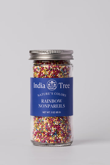 India Tree Nature'S Colors Rainbow Nonpareils, 3.0 Oz | Rainbow, Natural, Vegan, Red-3 Free, Top 9 Allergen-Free