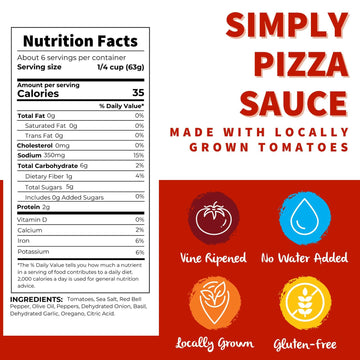 Dei Fratelli Simply Pizza Sauce - No Sugar Added (8 Pack)
