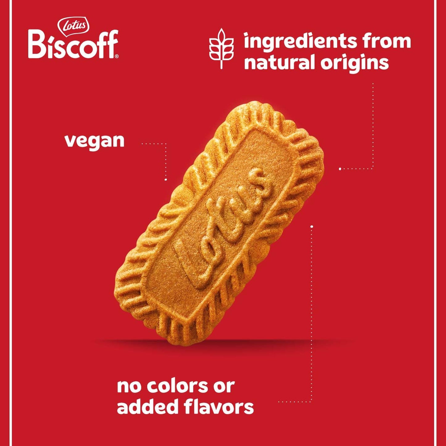 Lotus Biscoff Cookies, Caramelized Biscuit Cookies, 16 Cookies (Pack of 10), Non GMO + Vegan, 4.4 Ounce (Pack of 10), Snack Pack