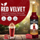 Syruvia Red Velvet Coffee Syrup - 25.4 Fl Oz Premium Coffee Flavoring Syrup - Kosher Coffee Syrups, Gluten Free, No Coloring, Pe