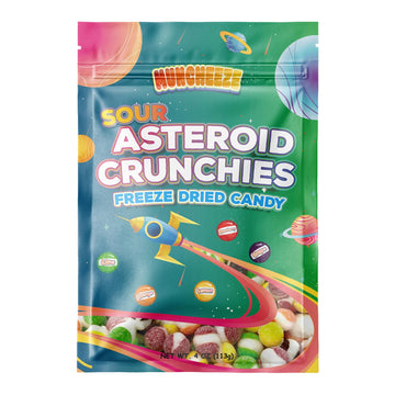 Sour Freeze Dried Skittles - Muncheeze Gourmet Sour Freeze Dried Candy Skittles (4 Oz), Assorted Fruity Flavors (Sour Rainbow)