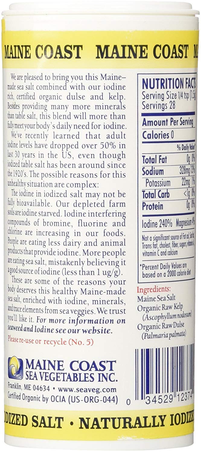 Maine Coast, Sea Vegetables Seasonings, Sea Salt With Sea Vegetables, 1.50-Ounce (3 Pack)