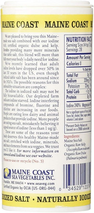 Maine Coast, Sea Vegetables Seasonings, Sea Salt With Sea Vegetables, 1.50-Ounce (3 Pack)