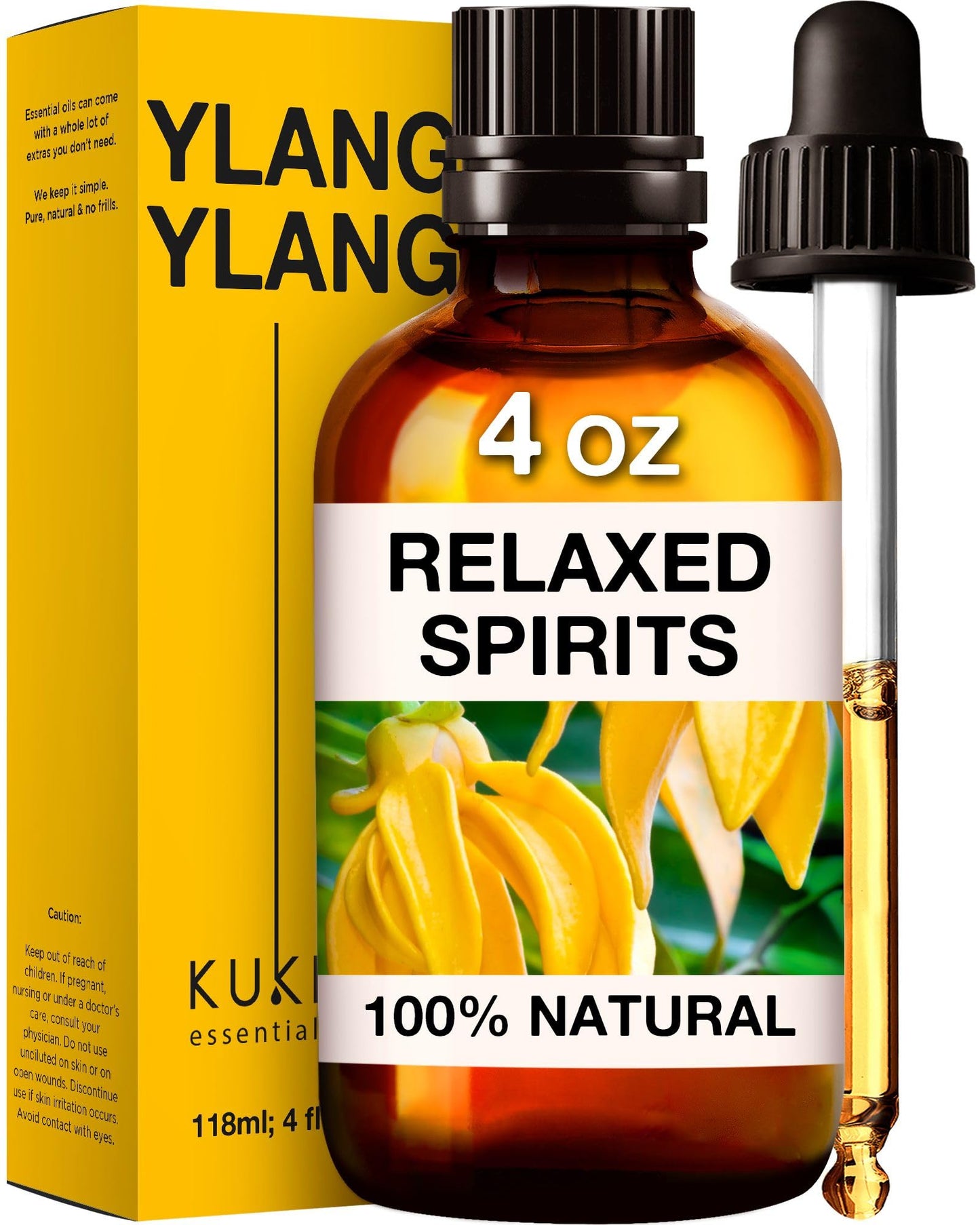 Kukka Ylang-Ylang Essential Oil For Diffuser & Skin - 100% Natural Therapeutic Grade Ylang Ylang Essential Oil - Ylang Ylang Oil