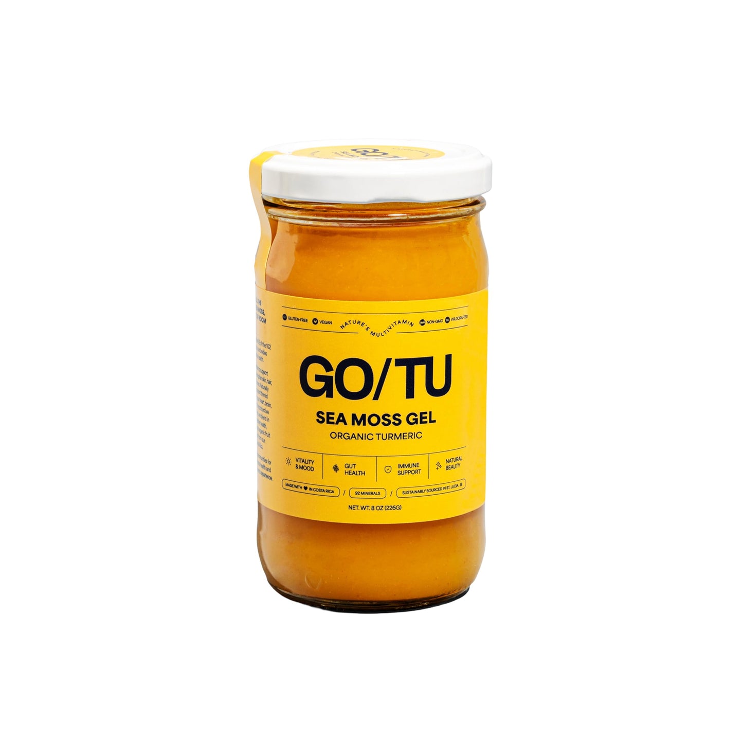 Go/Tu Sea Moss Gel - 8Oz Turmeric | Pure  Shelf-Stable Superfood | Natures Multivitamin