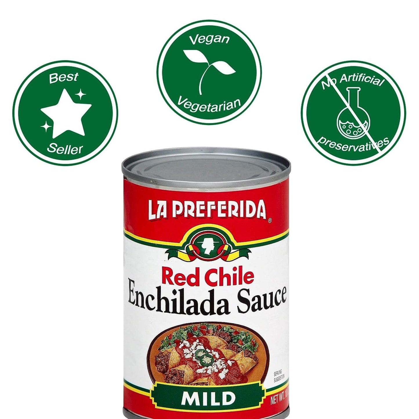 La Preferida Mexican Foods Red Chile Enchilada Sauce, Mild | Salsa De Chile Rojo Para Enchiladas | 10 Oz (Pack Of 12)
