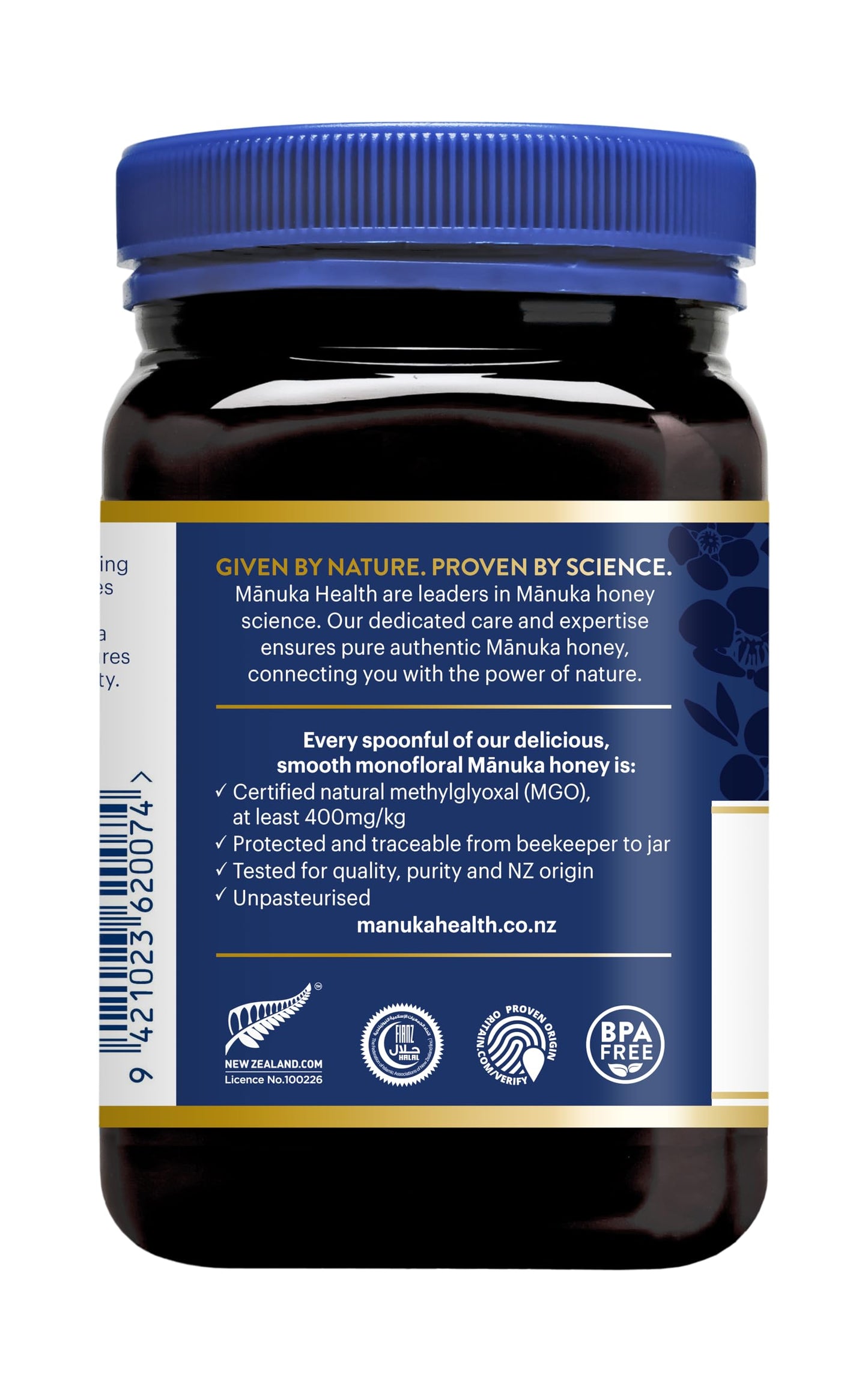 Manuka Health UMF 13+/MGO 400+ Manuka Honey (500g/17.6oz), Superfood, Authentic Raw Honey from New Zealand